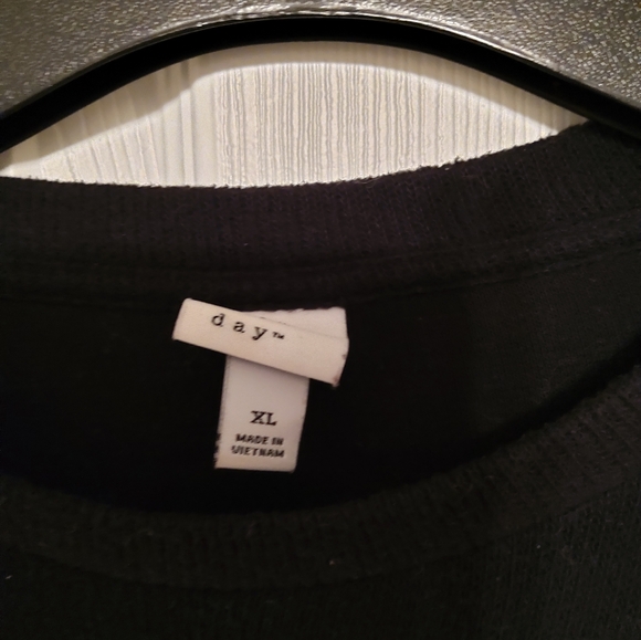 A New Day Black Ruffle Sleeve Sweatshirt - Picture 2 of 9